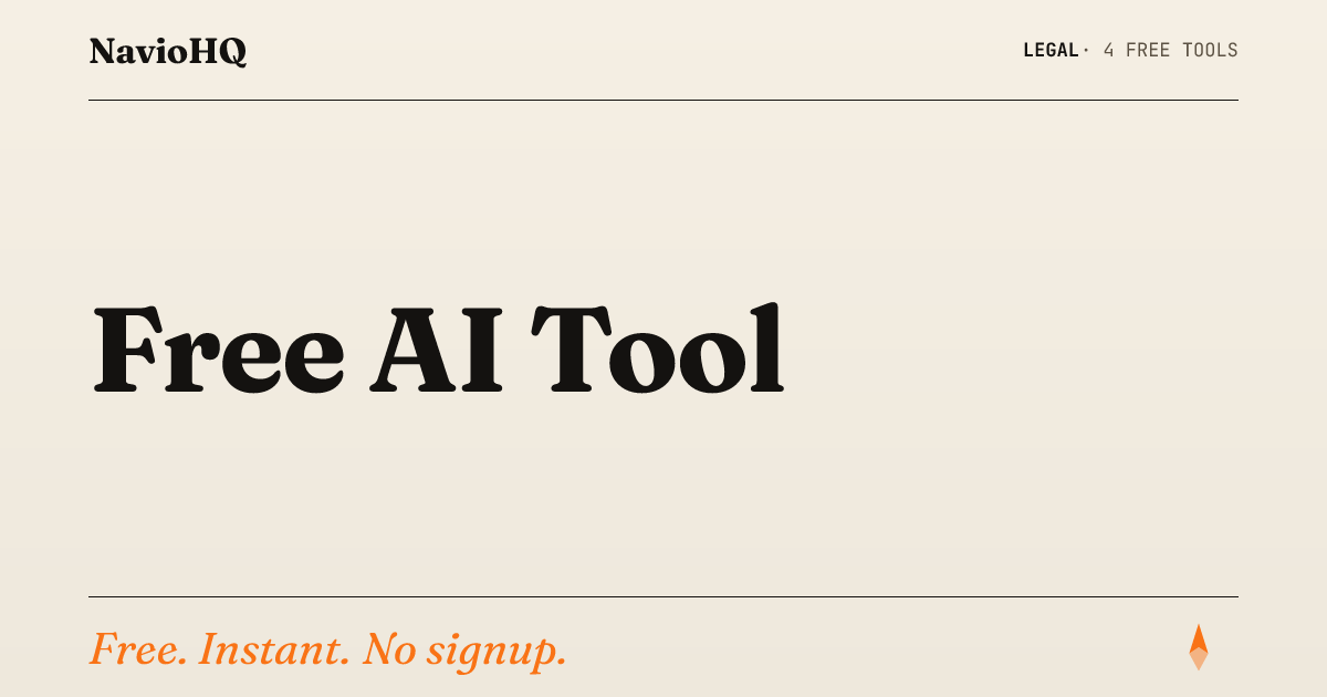 Free AI Disclaimer Generator - Create Disclaimers | NavioHQ